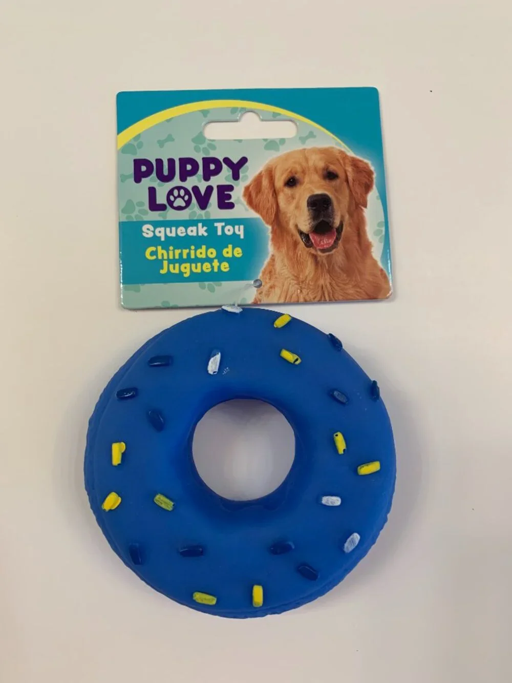Pet Squeak Donuts - 4 Pack - Blue, Green, Pink & Orange - NWT